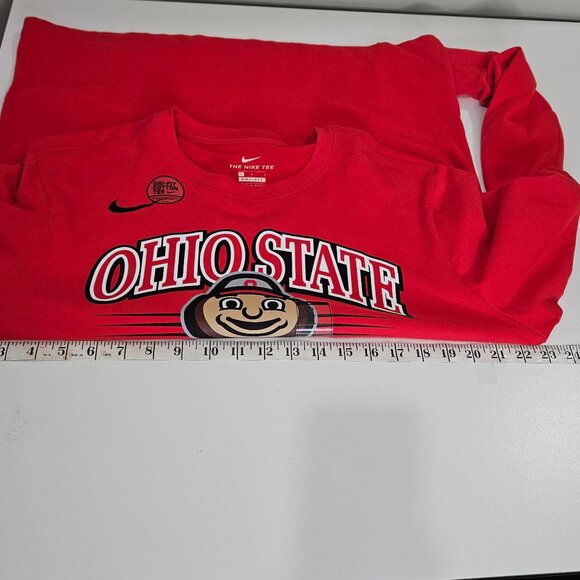 Ohio State University Shirt Mens Large Nike Dri Fit Basketball Long Sleeve Tee - Picture 7 of 11